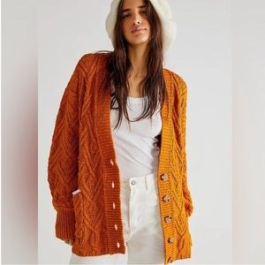 NWT free people Montana cable cardi small
